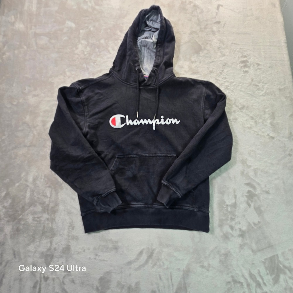 Champion Authentic Athleticwear Faded Black Pullover Hoodie GF89H Mens Medium